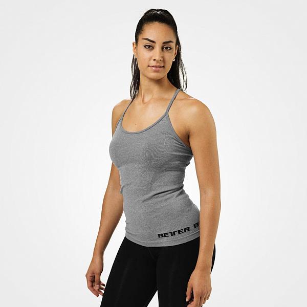 Better Bodies Chrystie Tank - Grey Melange Detail 1