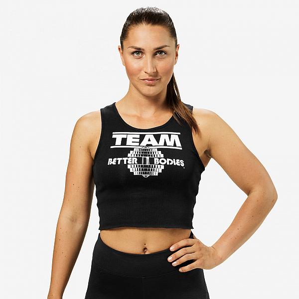 Better Bodies Team BB Rib Tank - Black Detail 1