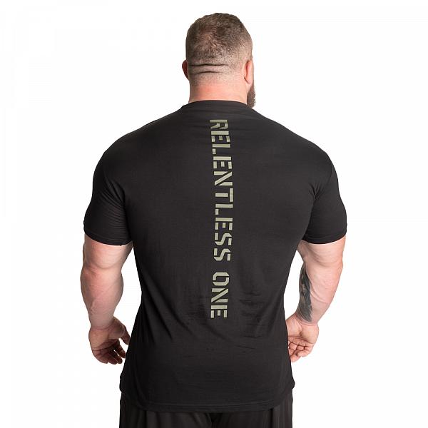 GASP Relentless One Tee - Black/Green Detail 2