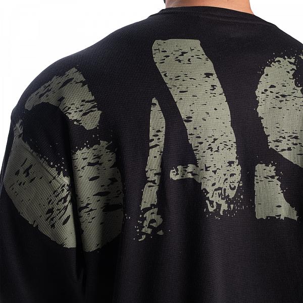 GASP Iron Thermal Tee - Black/Green Detail 5