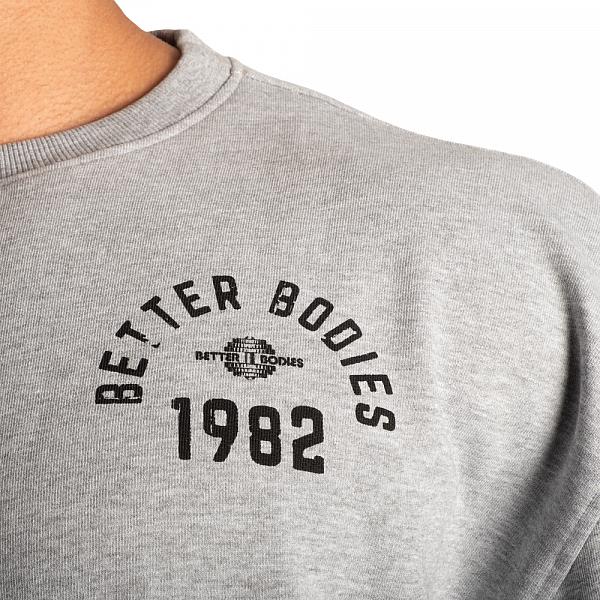 Better Bodies Legacy Sweater - Light Grey Melange Detail 4