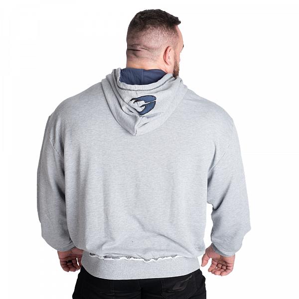 Gasp Hood Sweater - Grey/Blue Detail 2