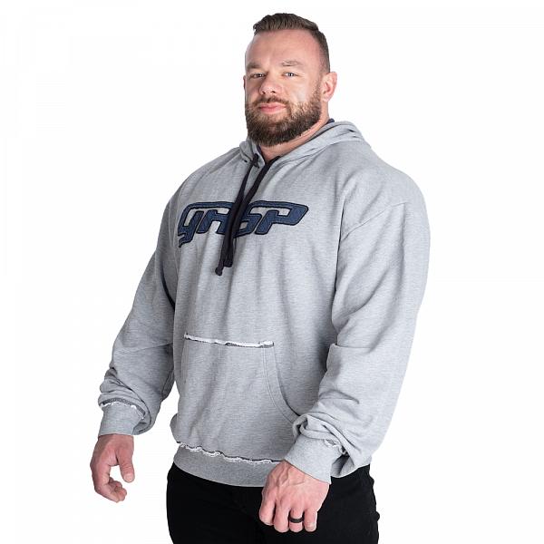 Gasp Hood Sweater - Grey/Blue Detail 3