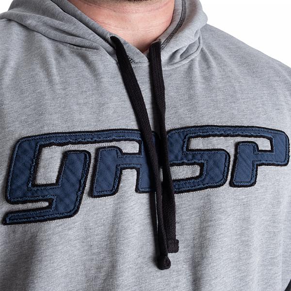 Gasp Hood Sweater - Grey/Blue Detail 4