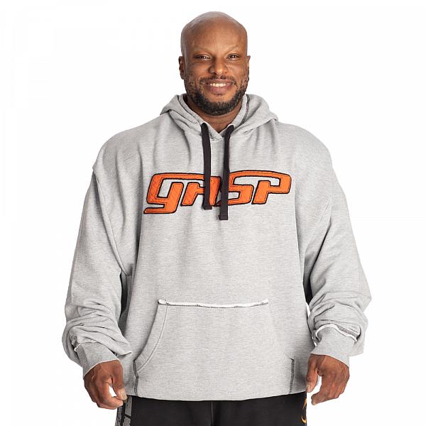 Gasp Hood Sweater - Light Grey Melange/flame Detail 1