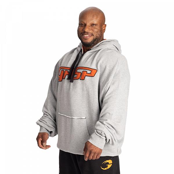 Gasp Hood Sweater - Light Grey Melange/flame Detail 3