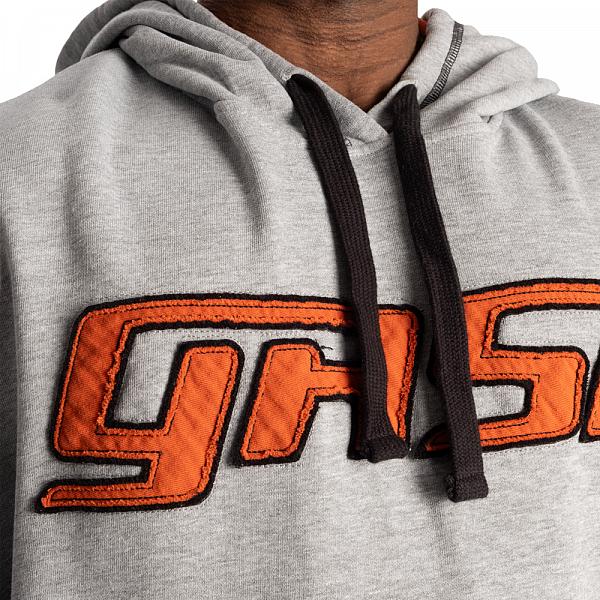 Gasp Hood Sweater - Light Grey Melange/flame Detail 4