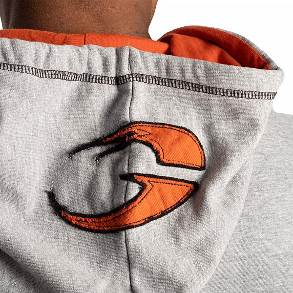 Gasp Hood Sweater - Light Grey Melange/flame Detail 5